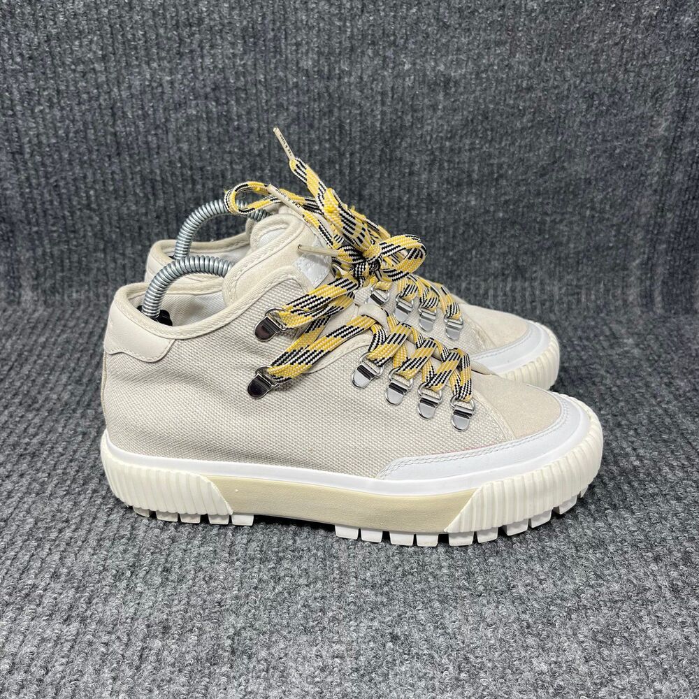 Rag & Bone Army Hiker Low Ecru White Beige Canvas Shoes Sneakers Womens 36 / 6